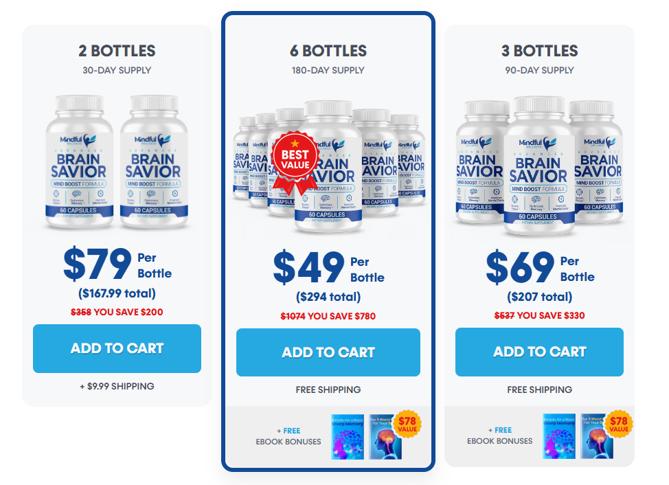 Brain Savior Pricing
