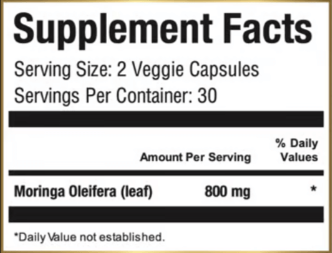 Moringa-Magic Supplement-facts