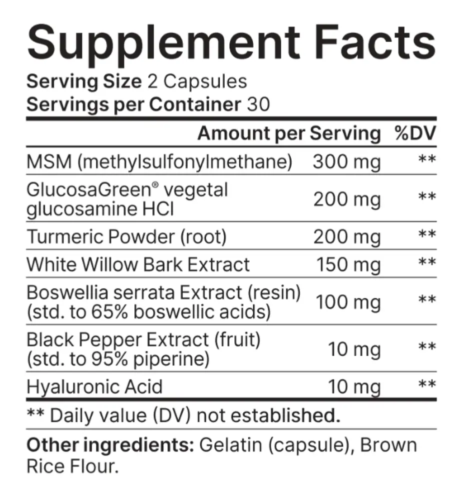 Youthful Joints Supplement Fcats