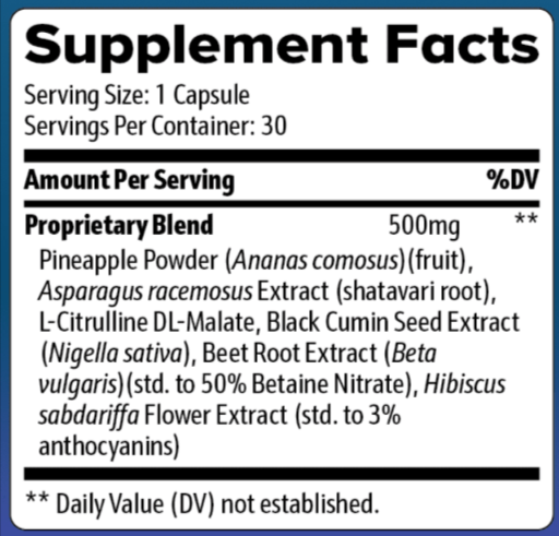 LightSteps Pro Supplement Fact