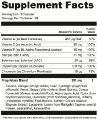 VisiFlora Supplement Facts